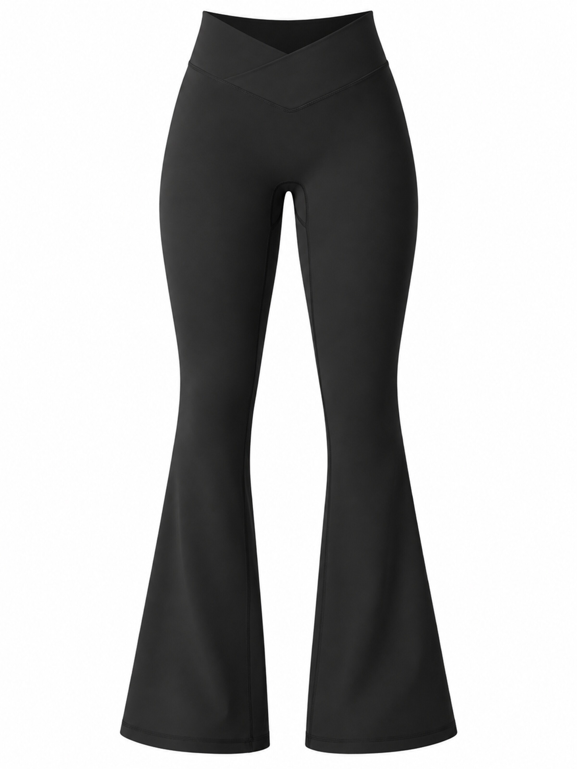 ZAAYO Flared Sporthose 'Women's High Waisted Flare Yoga Leggings'‌‌ in Schwarz: Vorderseite