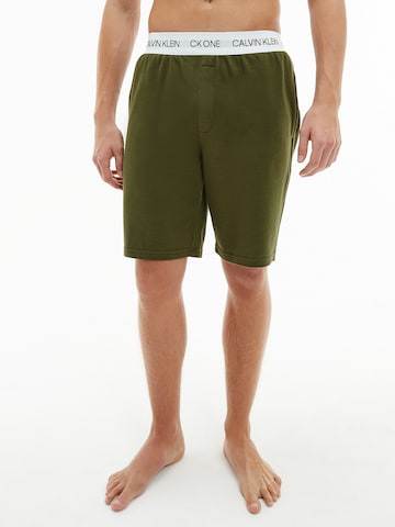 Regular Pantalon de pyjama Calvin Klein Underwear en vert : devant