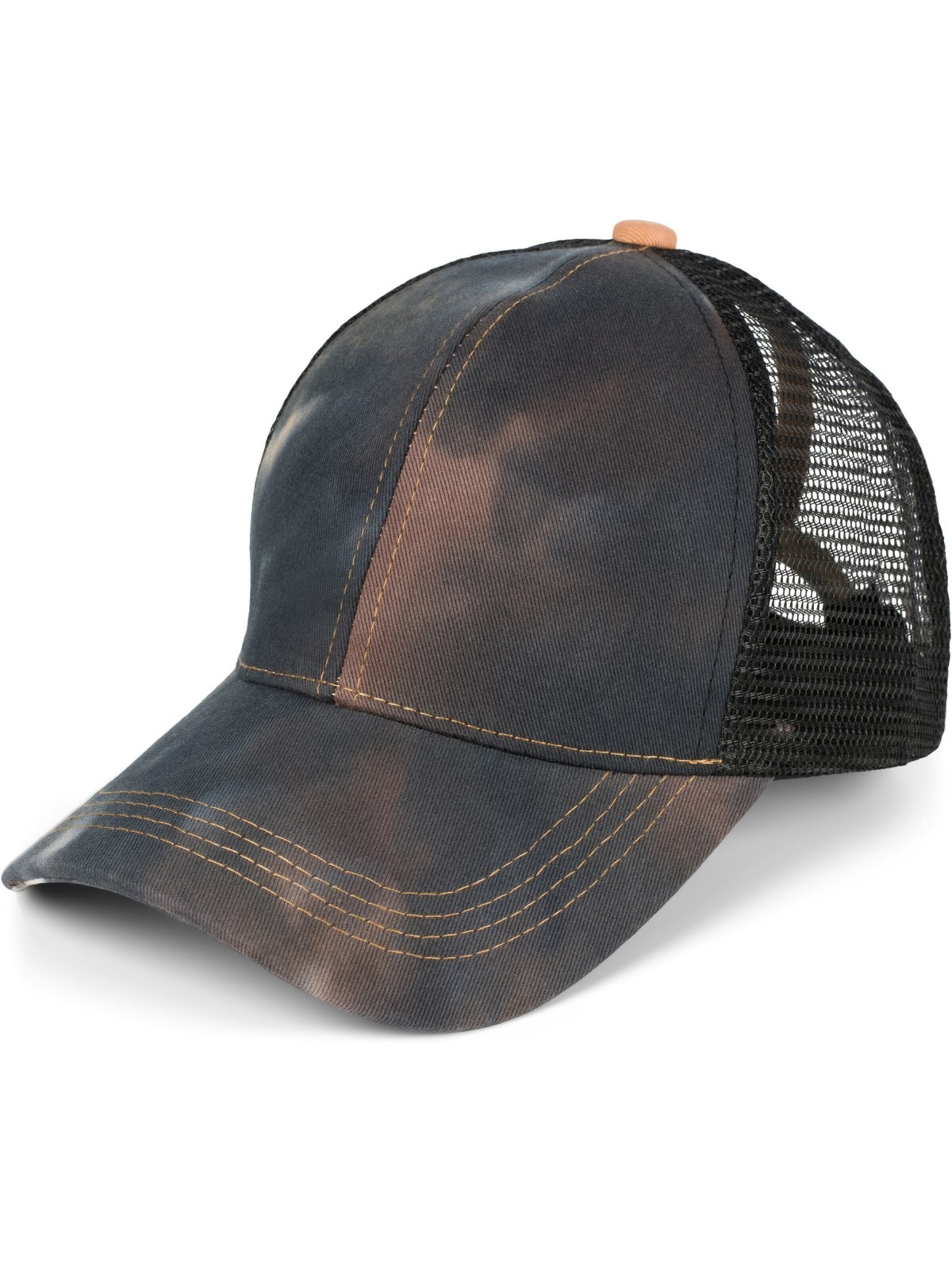 styleBREAKER Cap 'Ponytail Baseball Cap Batik mit Mesh Einsatz' in Orange