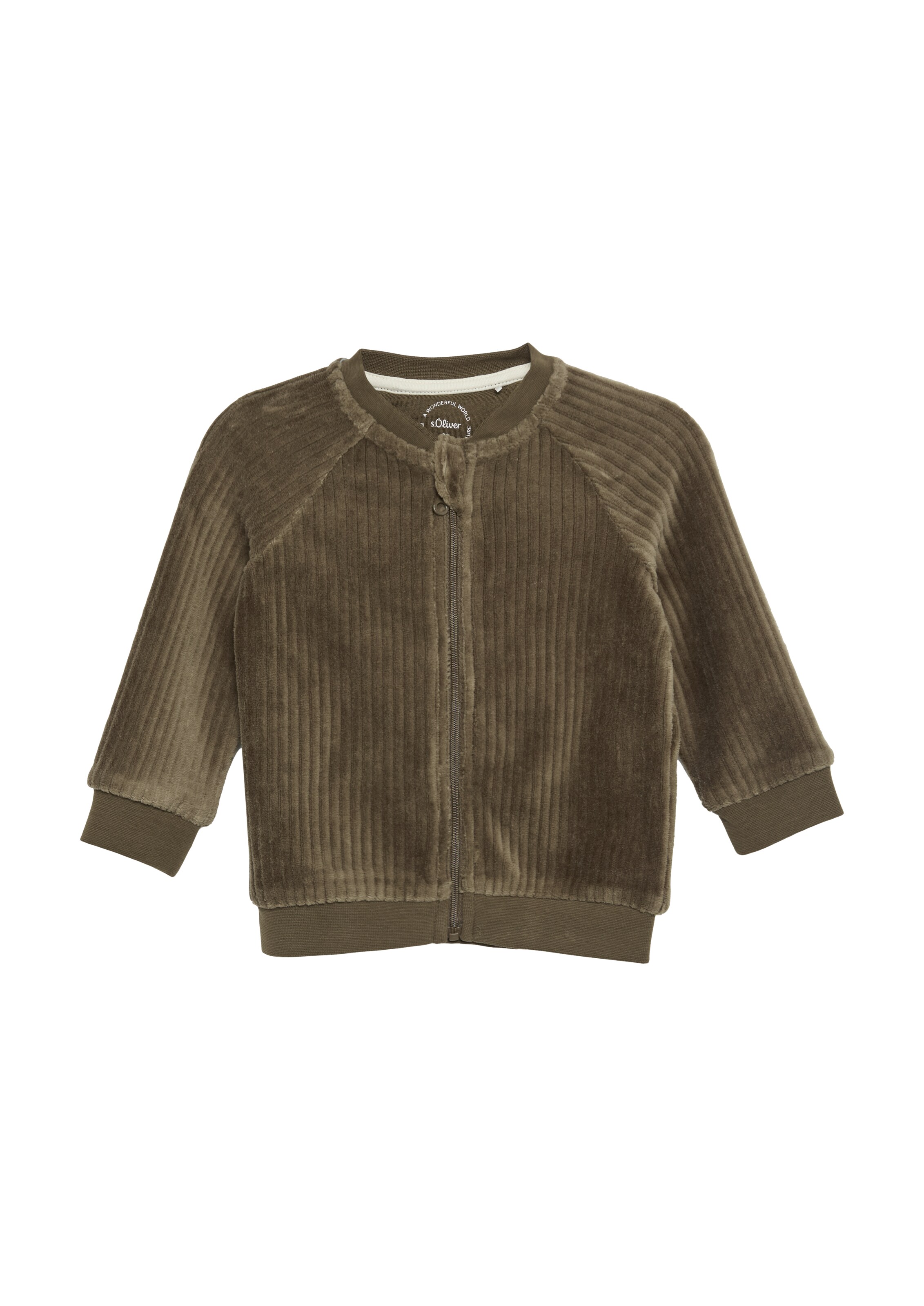 s.Oliver Sweatvest in Groen: voorkant