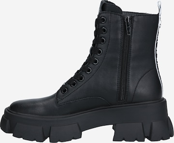 STEVE MADDEN Lace-Up Ankle Boots 'Tanker' in Black