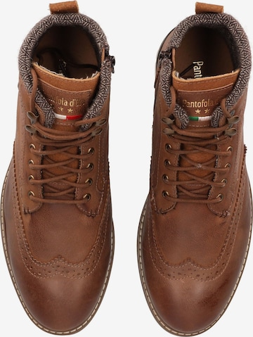 PANTOFOLA D'ORO Lace-Up Boots 'Tocchetto' in Brown
