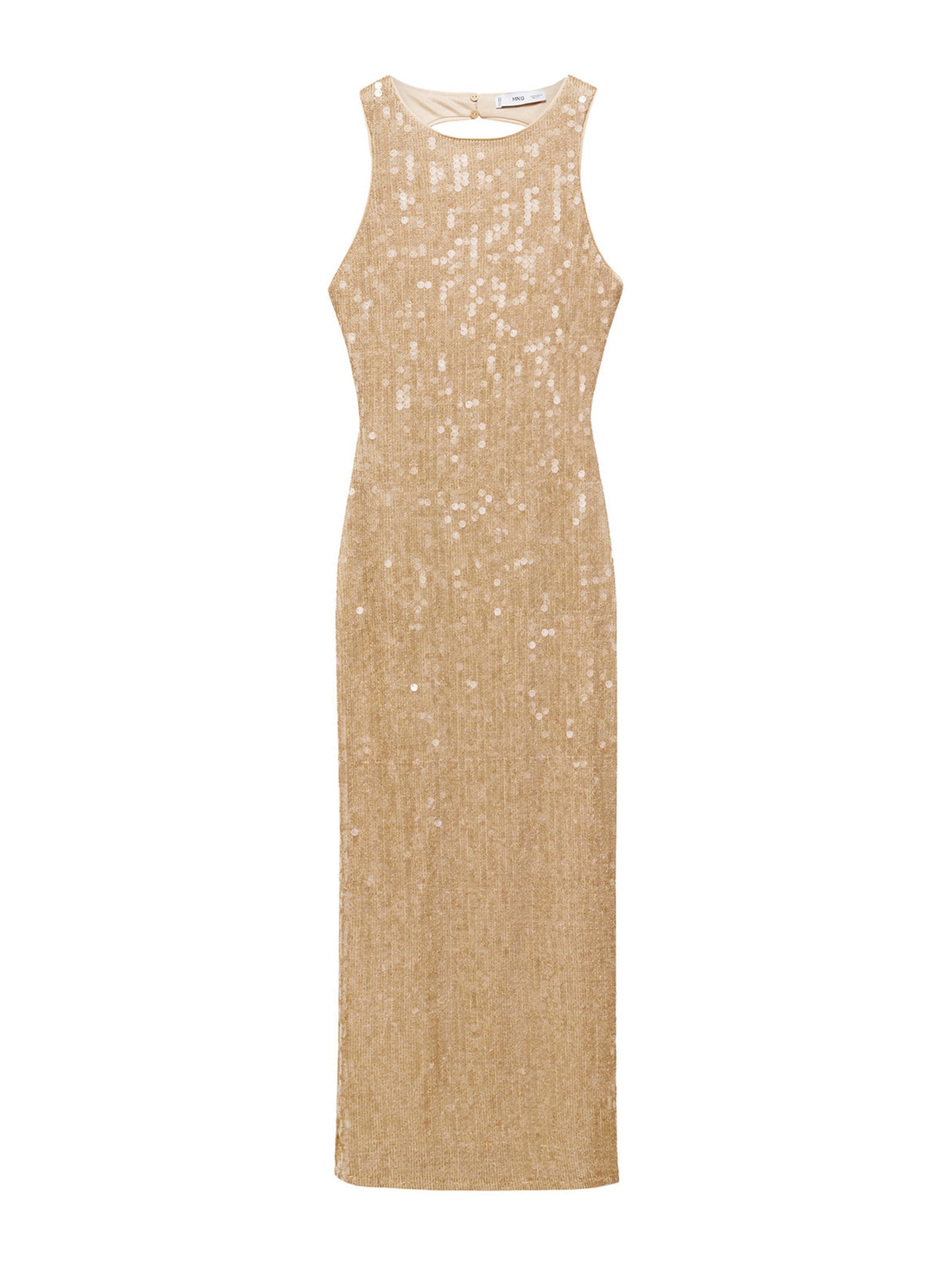 MANGO Cocktailklänning 'XGEMINIS' i beige: framsida