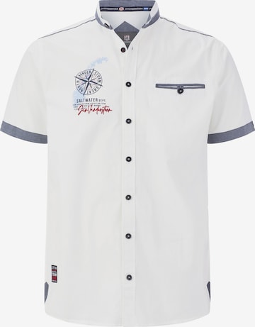 Jan Vanderstorm Comfort Fit Kurzarmhemd ' Bergthal ' in Weiß: Vorderseite