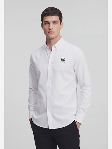 Karl Lagerfeld - Regular Fit Camisa em branco: frente