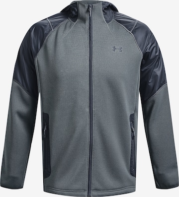 UNDER ARMOUR Sports sweat jacket in Grey: front