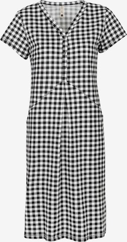 Doctor nap Nachthemd in Schwarz: Vorderseite