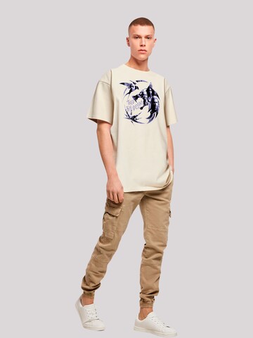 T-Shirt 'The Witcher Wolf Logo Infill Netflix TV Series' F4NT4STIC en beige