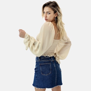 Elara Blouse in Beige