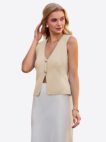 Imily Bela Gebreide bodywarmer in Beige
