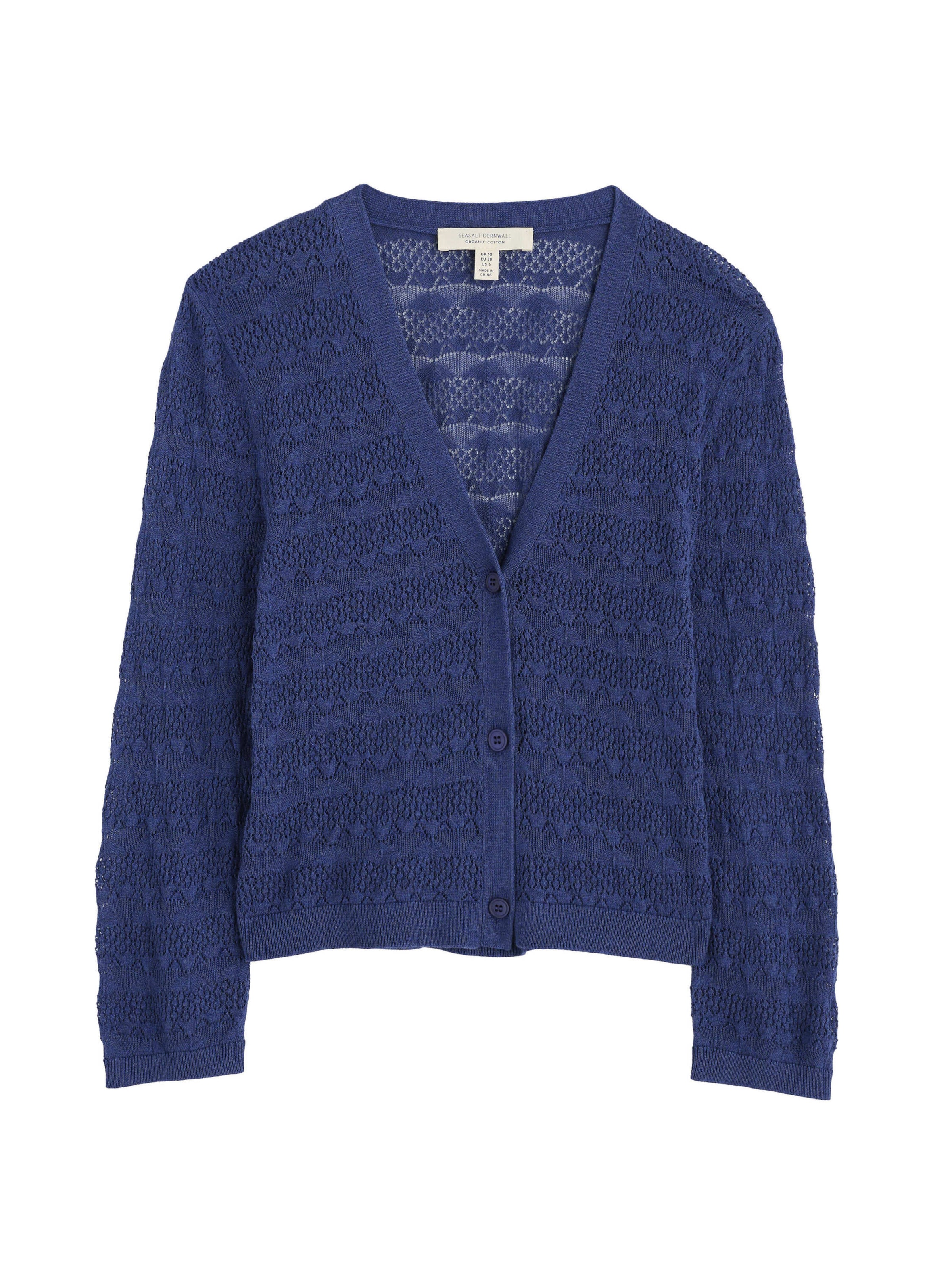 Seasalt Cornwall Cardigan 'Sweet Day' i blå: forside