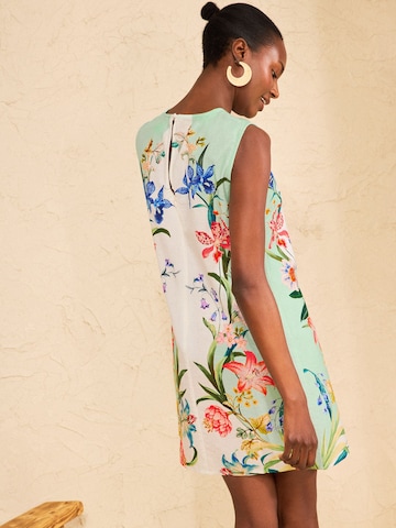 Robe d’été love & roses en vert