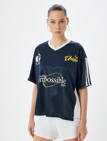 Koton Oversized shirt in Blauw: voorkant