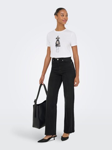 Wide leg Jeans 'ONLJuicy-Wauw' di ONLY in nero
