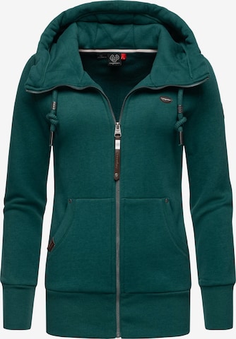 Ragwear Zip-Up Hoodie 'Neska' in Green: front