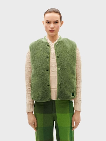 Thinking MU Knitted vest 'JAY' in Green: front