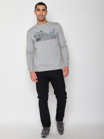 GREENBOMB Sweatshirt 'Animal Bearland' in Grey