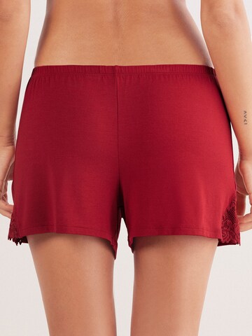 INTIMISSIMI Pajama Pants 'Pretty Flowers' in Red