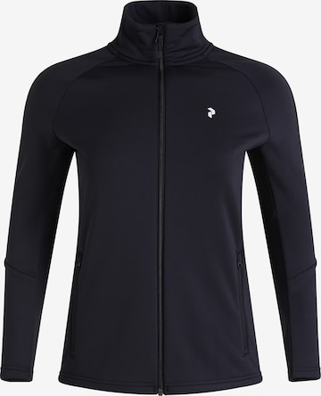 PEAK PERFORMANCE Fleecejacke 'Rider' in Schwarz: predná strana