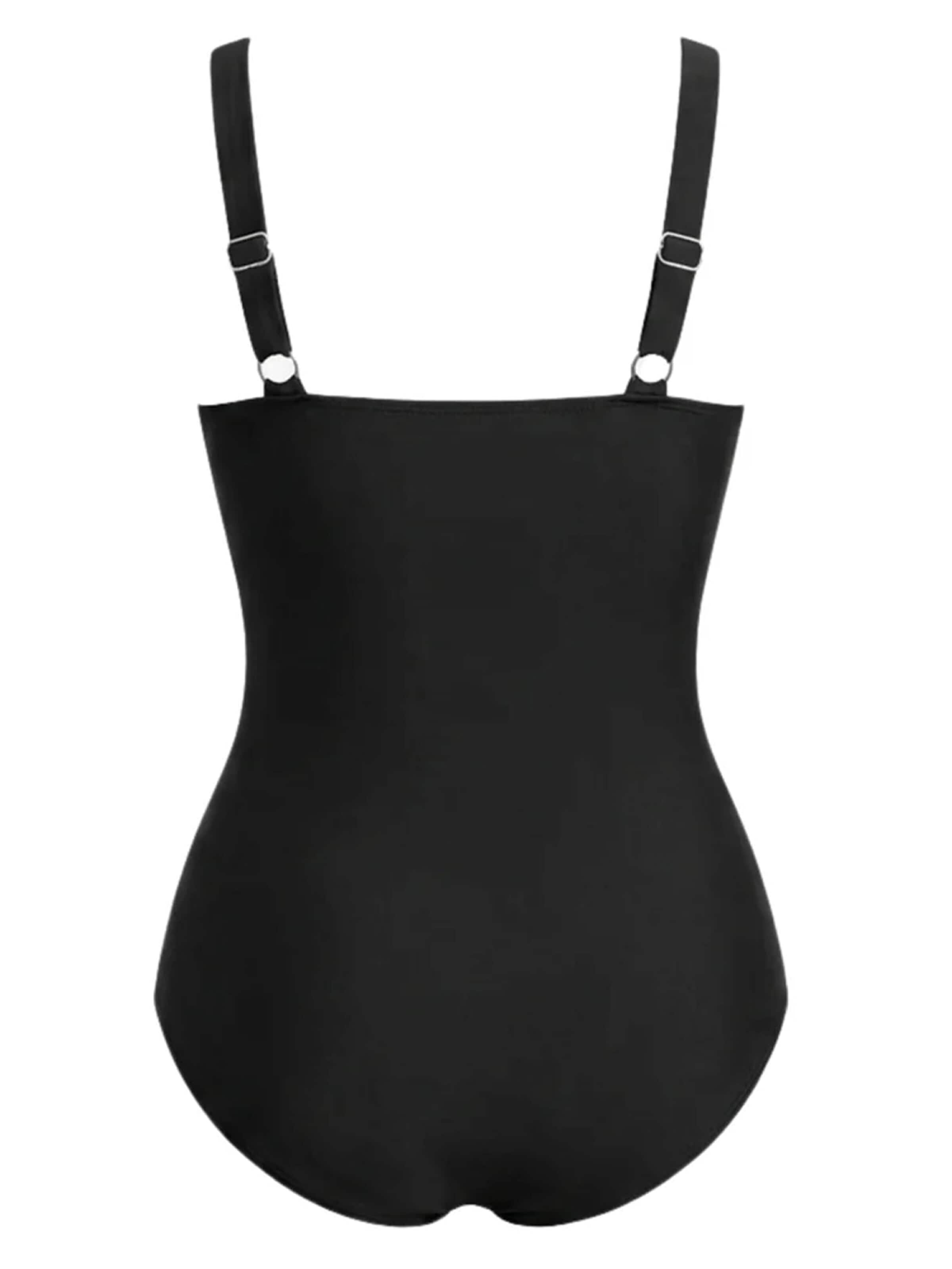 Shapetape Push-up Shaping swimsuit 'Corrigerende Badpak met Sierplooitjes' in Black