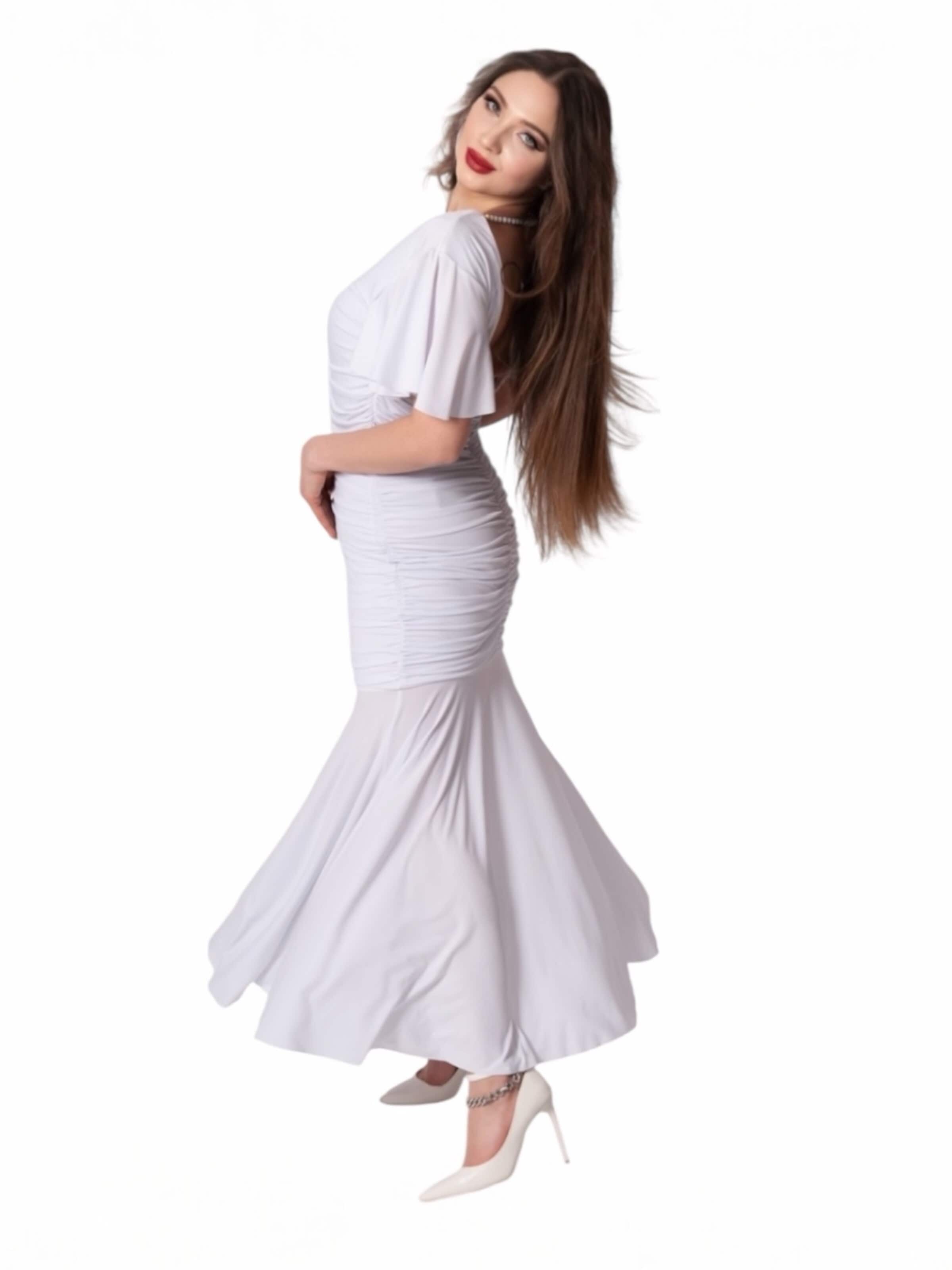 Abito da sera 'Dress Athenian Grace' di Elena Athanasiadou in bianco