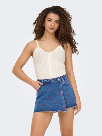 Tops en tricot 'ONLKia' ONLY en blanc : devant
