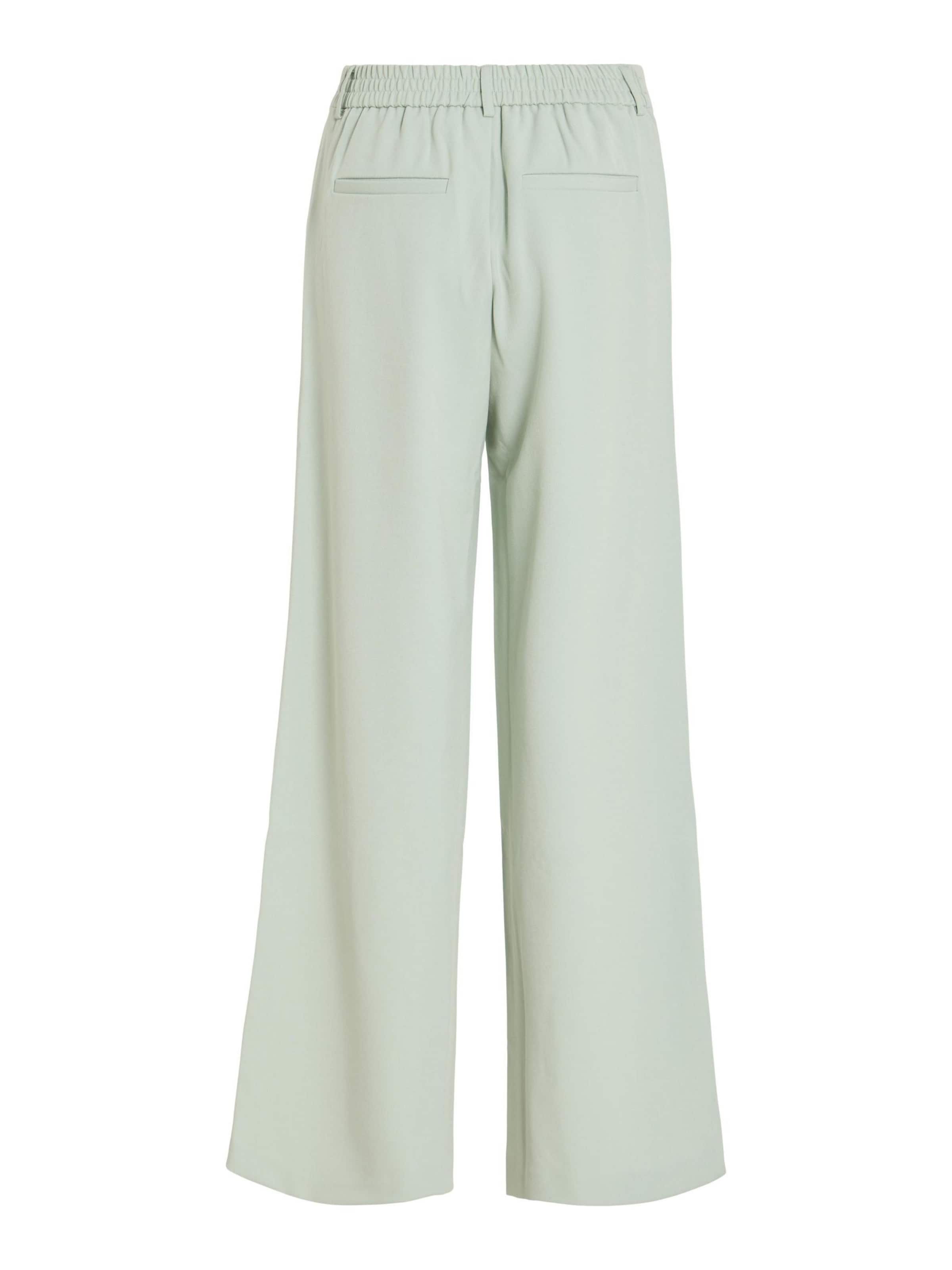 VILA Wide leg Pants 'VIVARONE' in Green