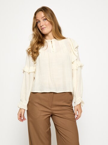 Peppercorn Top ' Tenai' in Wit: voorkant