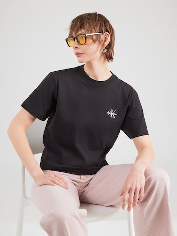 Calvin Klein Jeans Тениска в черно: отпред