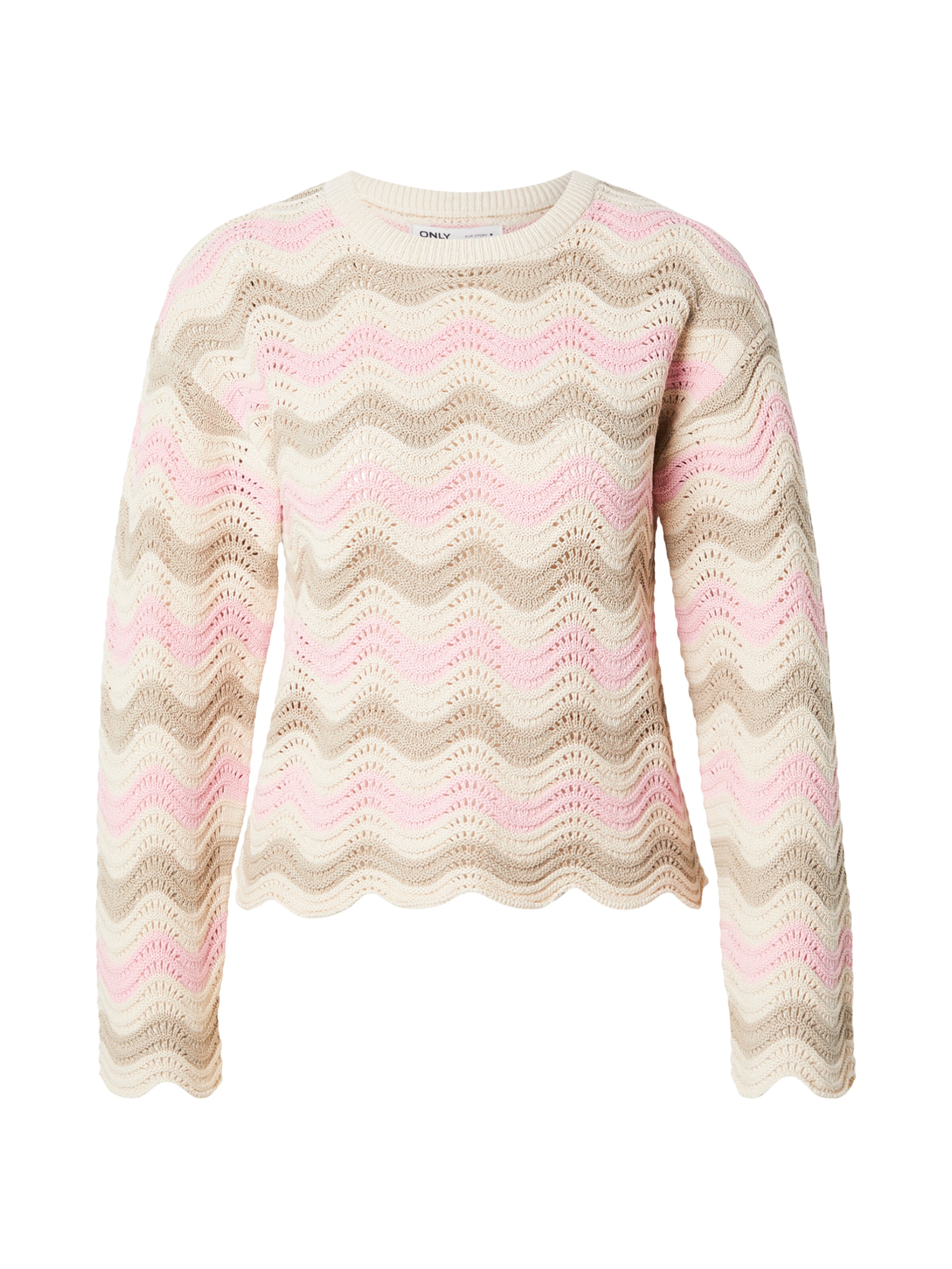 ONLY Πουλόβερ 'ONLASA' σε μπεζ / ανοικτό καφέ / ρόδινο, Άποψη προϊόντος