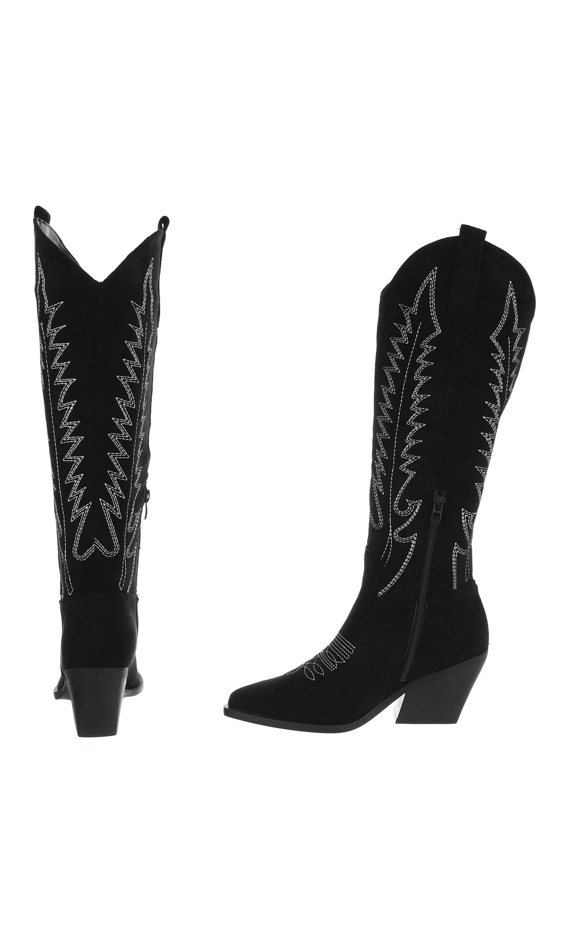 Ital-Design Cowboy Boots in Black
