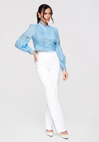 Ombre Bluse in Blau