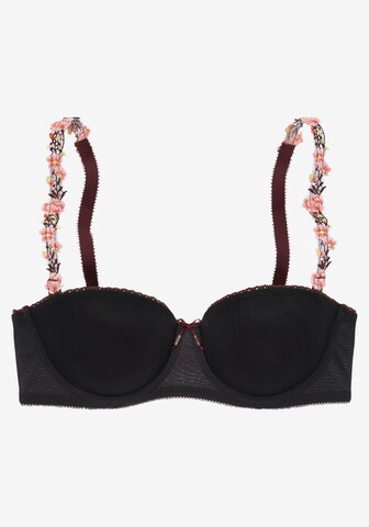 LASCANA Balconette Bra in Black: front