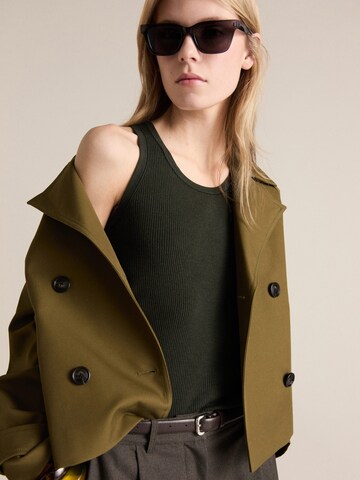 MANGO Top 'SHADOWIN' in Groen: voorkant