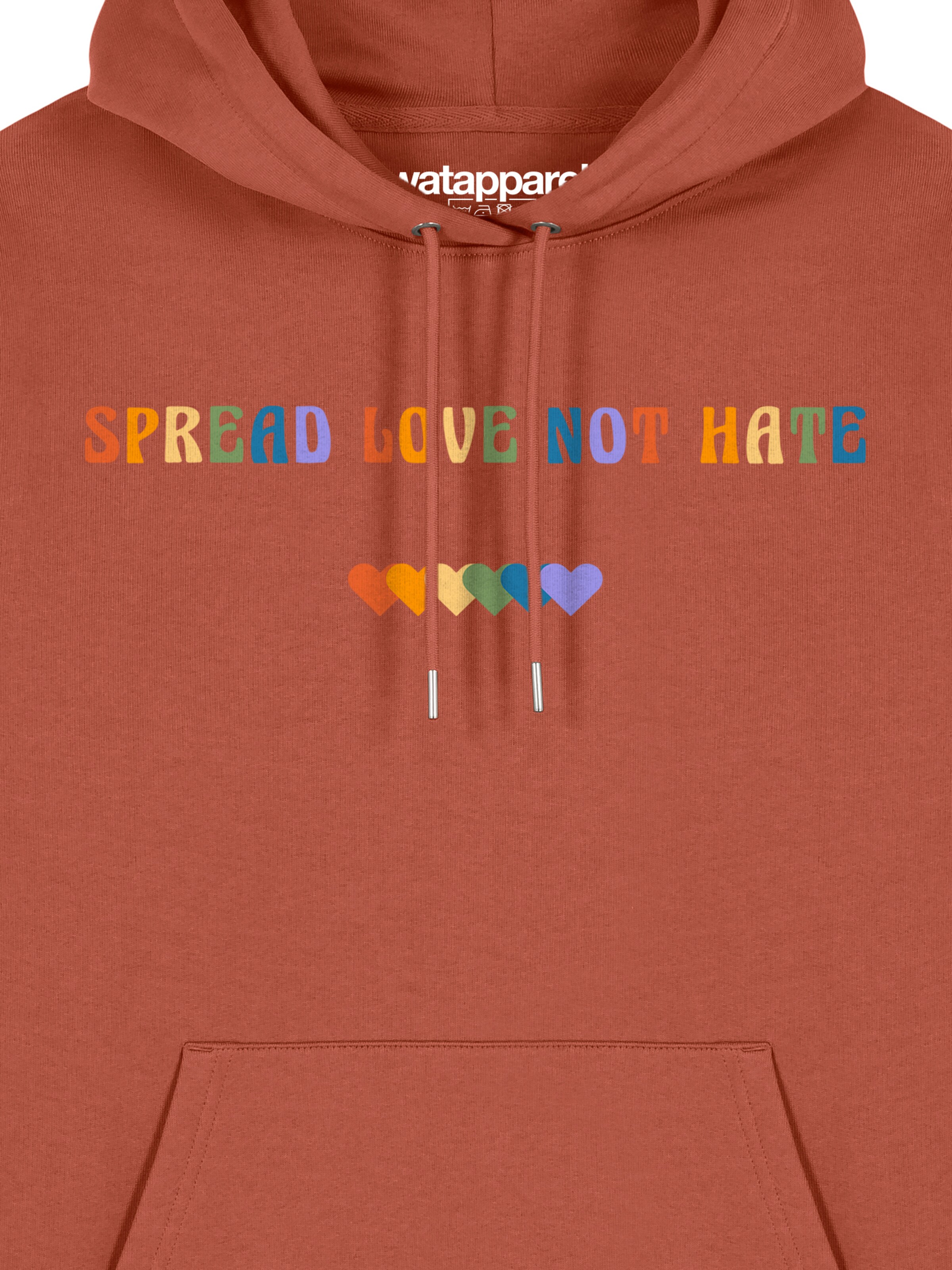 Sweat-shirt 'Spread Love not Hate' Watapparel en marron