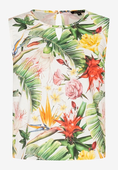 MORE & MORE Blouse in de kleur Geel / Groen / Rood / Offwhite, Productweergave