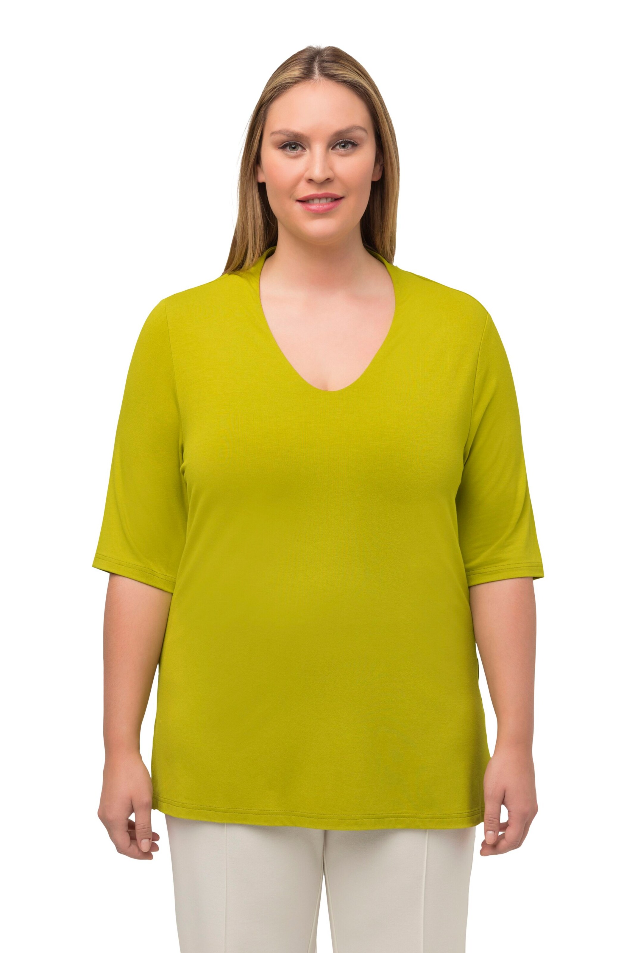 Ulla Popken Shirt in Groen: voorkant