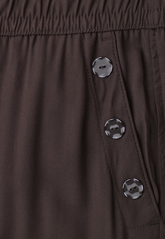 STREET ONE Wide leg Pants 'Emee' in Brown