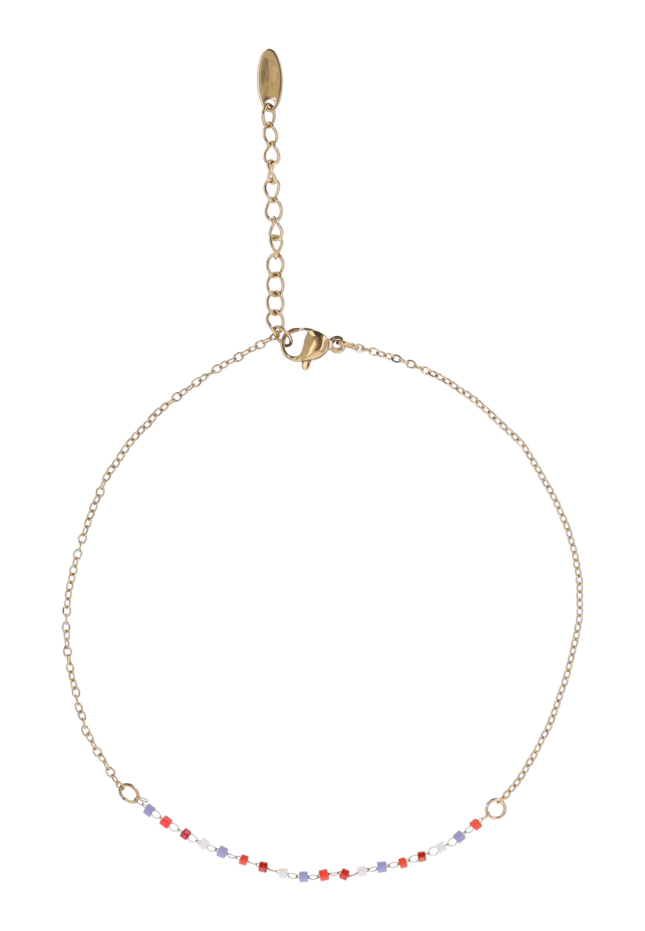 usha FESTIVAL Bracelet en bleu clair / or / rouge, Vue avec produit