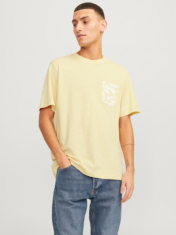 JACK & JONES Majica 'Lafayette' | rumena barva: sprednja stran