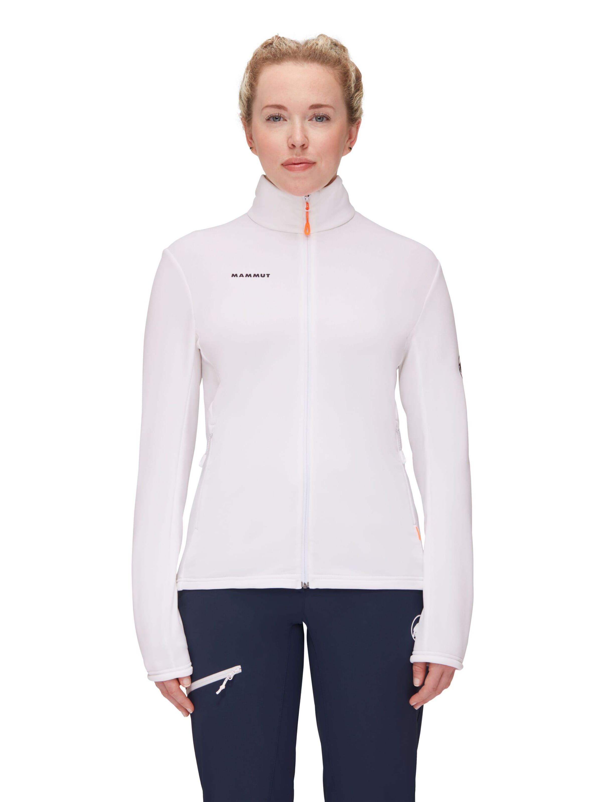 MAMMUT Athletic Fleece Jacket in White: front