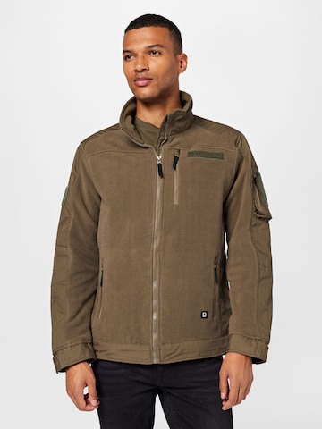 Brandit Fleece jacket in Green: front