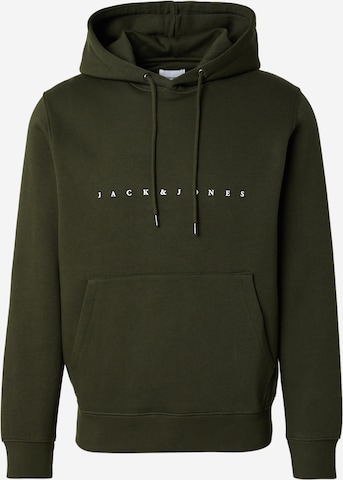 JACK & JONES Sweatshirt 'JJEStar' in Green: front