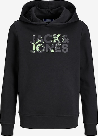 Jack & Jones Junior Свитшот 'COMMERCIAL' в Черный: спереди