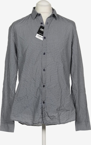 Jules Button Up Shirt in XL in Blue: front