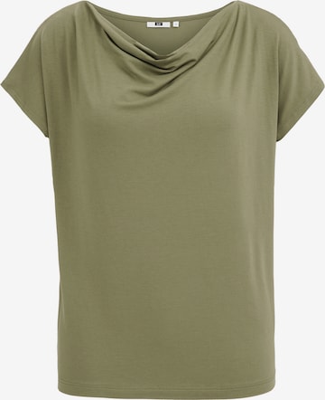 T-shirt WE Fashion en vert : devant