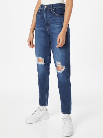 LEVI'S ® Tapered Jeans 'High Waisted Mom Jean' in Blue: front