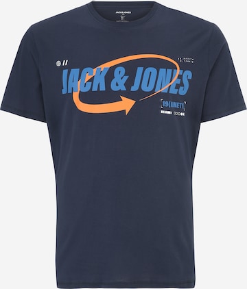 Jack & Jones Plus T-Shirt 'Black' in Blau: predná strana