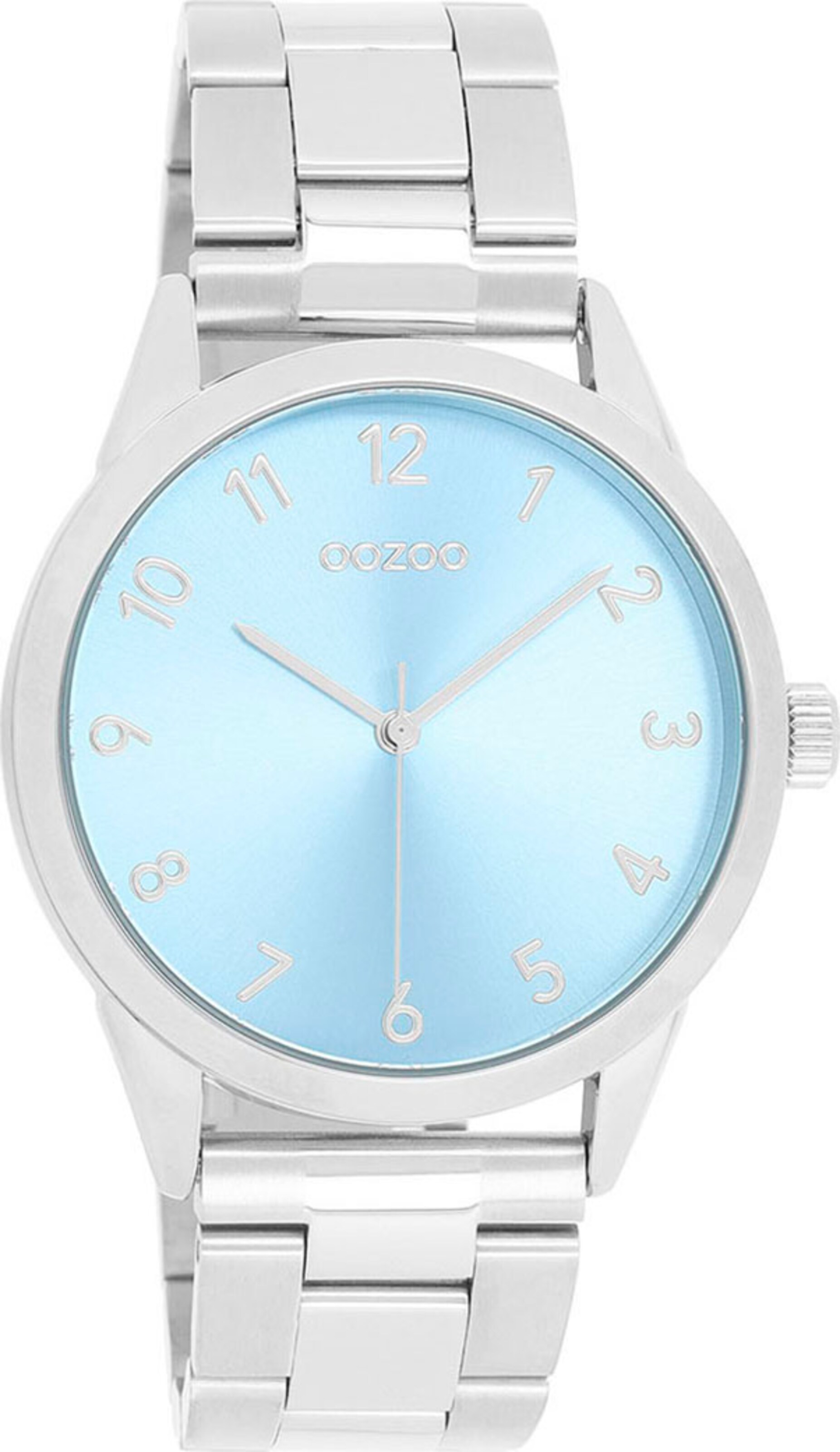 OOZOO Analog Watch in Silver: front