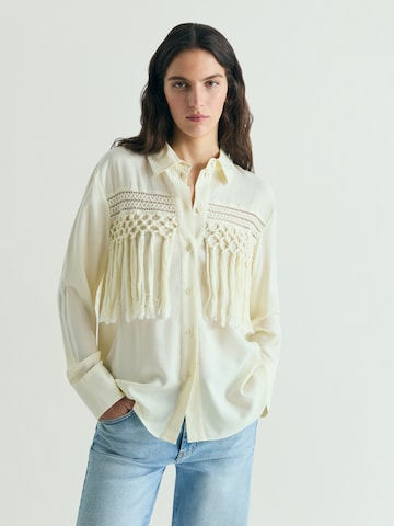 Scalpers Fringes Shirt ' ' in Beige